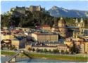 Salzburg, die Festspielstadt - | Altstadt mit Salzach, Hochensalzburg | und Unte