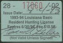 Louisiana Basic Resident Hunting License