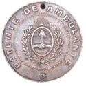 Patente de Ambulante 1902