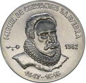5 Pesos (novelist Miguel De Cervantes 1547 - 1616)