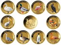 Various CFA Francs (Set of 10 coins of 3,000 CFA Francs - Waterbirds Coins)