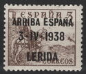 El Cid (Overprint) ARRIBA ESPANA 3-IV-1938 LERIDA