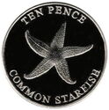10 Pence (Rockpool Wildlife - Common Starfish)