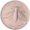 10 Pence (Garden invertebrates - Hoverfly)