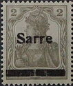 Germania, overprint 'Sarre'