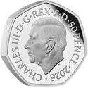 50 Pence (100 years of Grand Prix in Britain - Silver Piedfort)