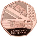 50 Pence (100 years of Grand Prix in Britain - Gold)