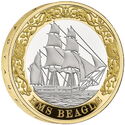 2 Pounds (200 years of HMS Beagle - Silver Piedfort)