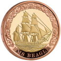 2 Pounds (200 years of HMS Beagle - Gold)