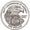 1 Dollar (250th Anniversary of America - Crossing the Delaware)
