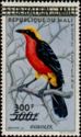 Yellow-crowned Gonolek overprint and surcharge