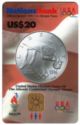 1996 Olympics VISA Cash: Silver Coin Depicting High Jumper