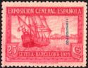Seville-Barcelona issue of Spain overprinted