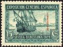 Seville-Barcelona issue of Spain overprinted