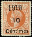 Issue of 1905 Surcharged 1910 and Value