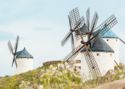 Old windmills. La Mancha, Spain