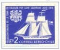 Schooner Montezuma and coat of arms of Valdivia