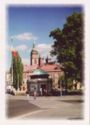 Hradec Králové. View of City Cathedrals from Freedom square