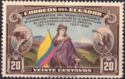 "Liberty" carrying flag of Ecuador