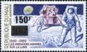 Astronauts and Lunar Module surcharged