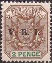 Wagon with One Shaft with V.R.I. Overprint