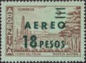 Overprint "Aéreo 18 pesos"