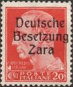 Italian Stamp Overprinted Deutsche Besetzung Zara