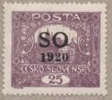 Hradcany at Prague - overprint S O 1920