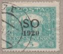 Hradcany at Prague - overprint S O 1920