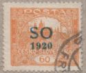 Hradcany at Prague - overprint S O 1920