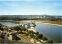 AVIGNON, Le Pont St-Benezet, le Rh么ne et au loin
