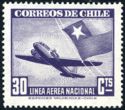 Plane and Chilean flag