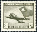 Plane and Chilean flag