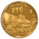 10 Rand (Natura - Hippopotamus deeply in water)
