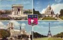 Paris. Arc de Triomphe. Sacre Coeur. Notre-Dame. Tour Eiffel