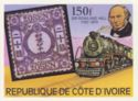 Locomotive and Japan Stamp