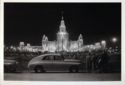 Moscow state University at night. 1950-s