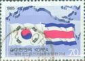 Flags of South Korea and Costa Rica