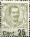 Vittorio Emanuele III with Floral Ornaments, overprinted