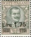 Vittorio Emanuele III with Floral Ornaments, overprinted