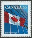Canadian Flag and Office Buildings