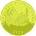 100 Dollars (Black Rhinoceros)