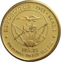 25 Francs (Independence 22 Sept. 1960)