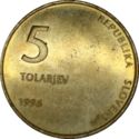 5 Tolarjev (5th Anniversary Of Independence)