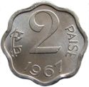 2 Paise (arms type I - “2” 10,5mm)