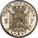 2 Francs (French legend - Without Cross on Crown)
