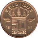 50 Centimes (French legend - Small head - coin alignment)