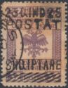 Austrian stamps surcharged in black and with oblique bars