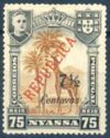 D. Manuel II - Giraffe (Giraffa camelopardalis) - Overprint