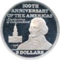 5 Dollars (Declaration of Independence, 1776 - Jefferson)
